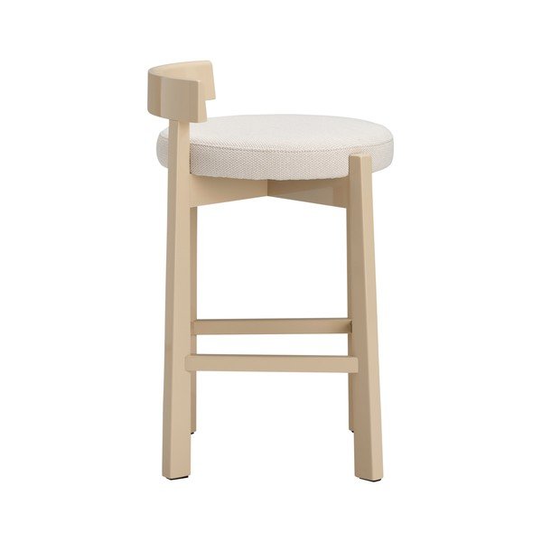 Scaun de bar bej tapițat (înălțime șezut 66 cm) Hugg – Ellos Home-image-3