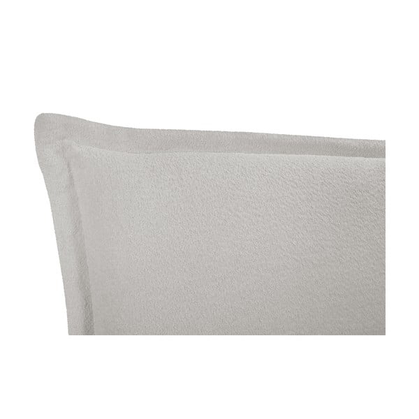 Pat matrimonial gri deschis tapițat cu spațiu de depozitare cu somieră 140x200 cm Armie – Milo Casa-image-4