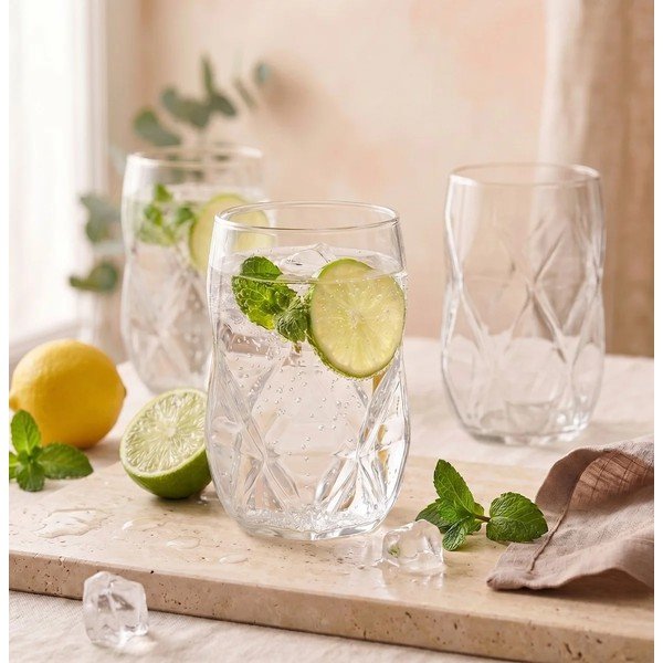 Pahare 6 buc. din sticlă borosilicată 400 ml Geo – Vialli Design-image-1