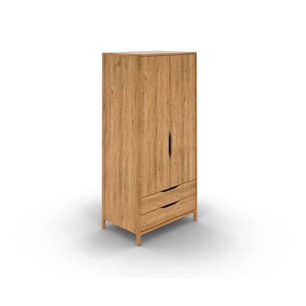 Șifonier în culoare naturală din lemn   de stejar 96x188 cm Twig – The Beds-image-2