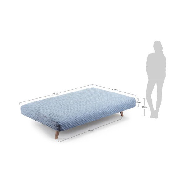 Canapea extensibilă La Forma Kiko, albastru deschis-image-2