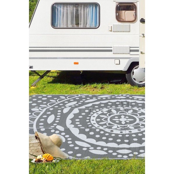 Pătură albă/gri pentru picnic 240x330 cm – Oyo Concept-image-1