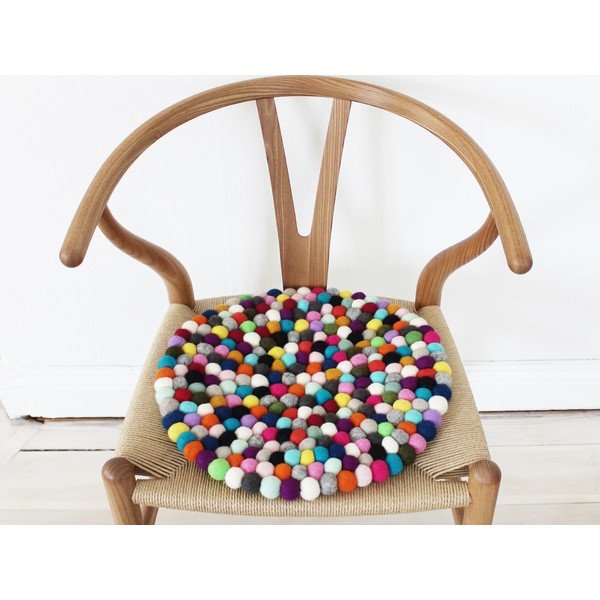 Pernă pentru scaun cu bile din lână Wooldot Ball Chair Pad Multi Pang, ⌀ 39 cm-image-3