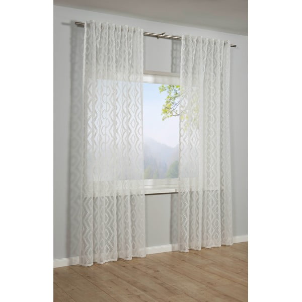 Perdea albă 140x245 cm Diamant Scherli – Sehlbach-image-1