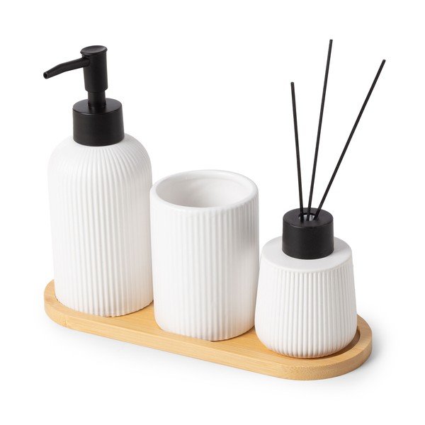 Set de accesorii de baie alb din ceramică – Compactor