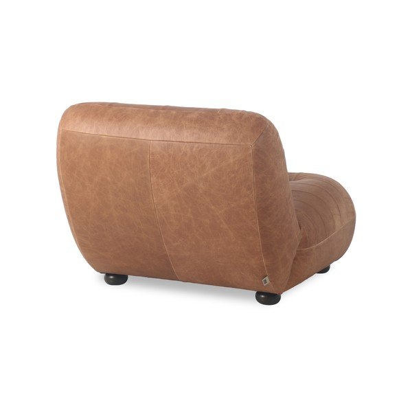 Fotoliu maro coniac cu tapițerie din piele Wyatt – Dutchbone-image-4