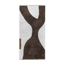 Covor tip traversă alb/maro lavabil din bumbac 70x150 cm Figura – Mette Ditmer Denmark
