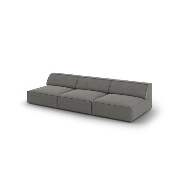 Canapea gri cu tapițerie din catifea 240 cm Jodie – Micadoni Home-image-4