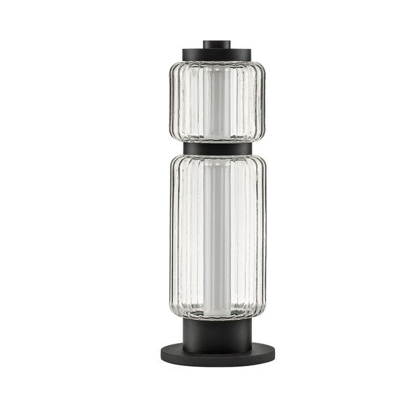 Veioză negru-mat LED din sticlă (înălțime 39 cm) Liesa – Nova Luce