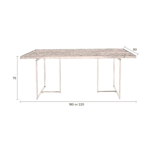 Masă dining cu structură din oțel Dutchbone Class, 200 x 90 cm-image-4