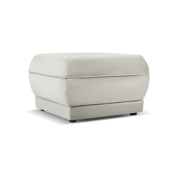 Taburet bej cu tapițerie din catifea Lando – Micadoni Home-image-2
