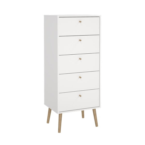 Comodă albă înaltă 50x120 cm Bodo – Tvilum-image-2