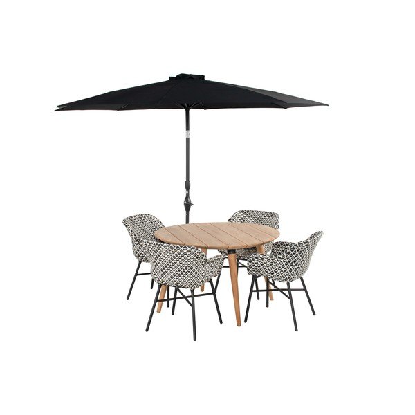Umbrelă de soare Hartman Sophie, ø 300 cm, negru-image-2
