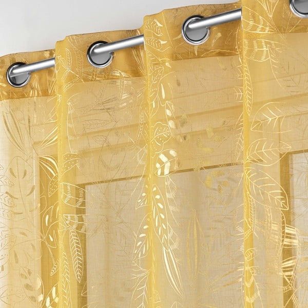 Perdea galbenă 140x280 cm Belflor – douceur d'intérieur-image-1