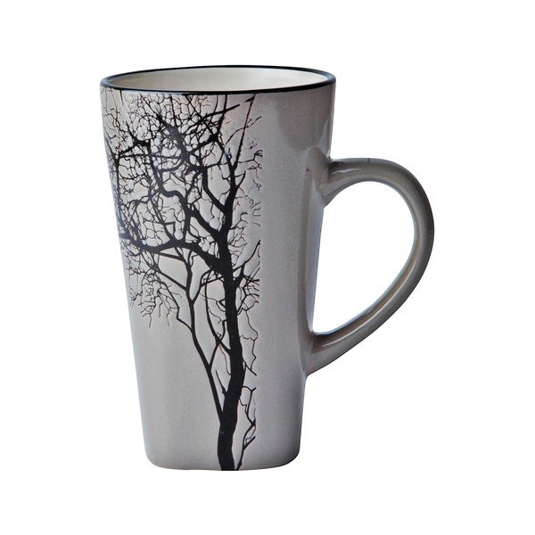 Cană din ceramică KJ Collection, 400 ml, gri