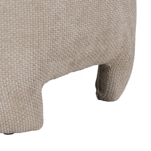 Taburet bej cu tapițerie din chenille – Ixia-image-3