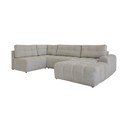 Colțar modular maro deschis extensibil/cu spațiu de depozitare (cu colț pe partea stângă) Lulu – Miuform
