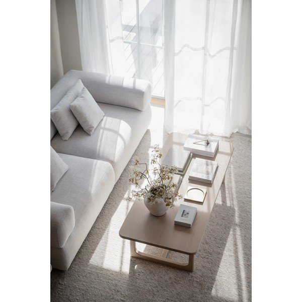 Măsuță de cafea în culoare naturală deschisă cu blat cu aspect de lemn de stejar 70x160 cm Driscoll – Rowico-image-2