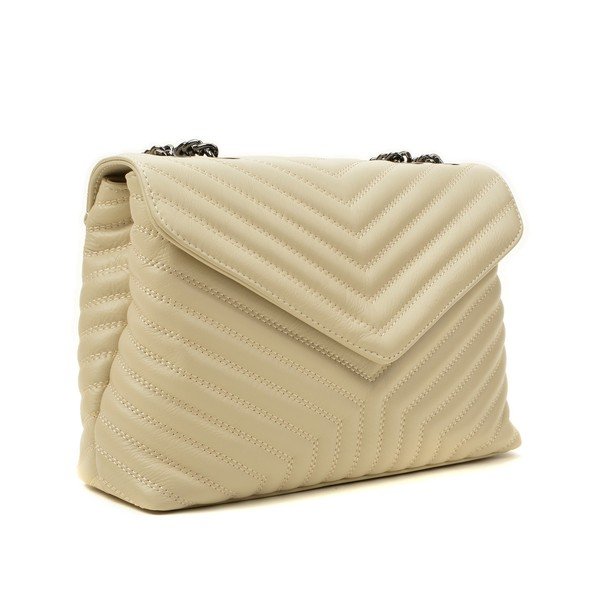 Geantă bucket din piele Luisa Vannini, 23 x 34 cm, bej-image-4