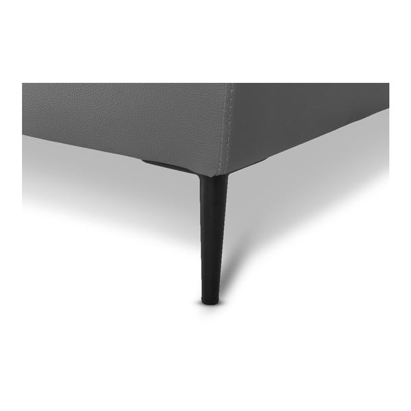 Canapea din piele cu 2 locuri Furnhouse Viktor, lățime 217 cm, gri-image-2