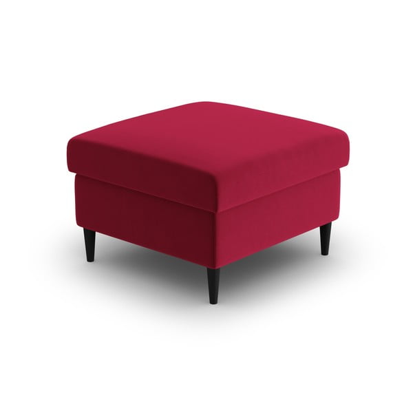 Taburet roșu cu tapițerie din catifea Kyoto – Cosmopolitan Design-image-2
