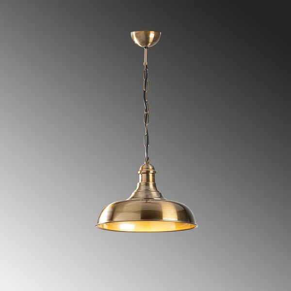 Lustră aurie cu abajur din metal ø 32 cm Rosea – Opviq lights-image-2