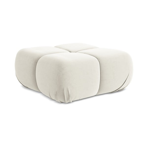 Taburet modular alb cu tapițerie din catifea Lokua – Makamii-image-1
