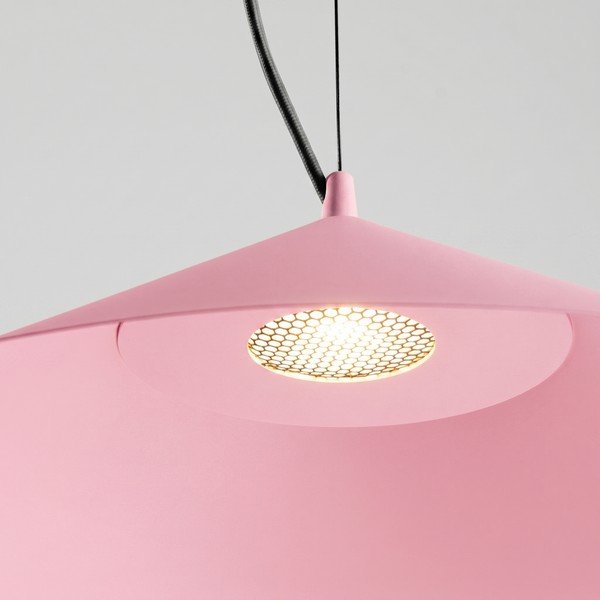 Lustră roz LED din metal ø 50 cm FINT – Thoro-image-2