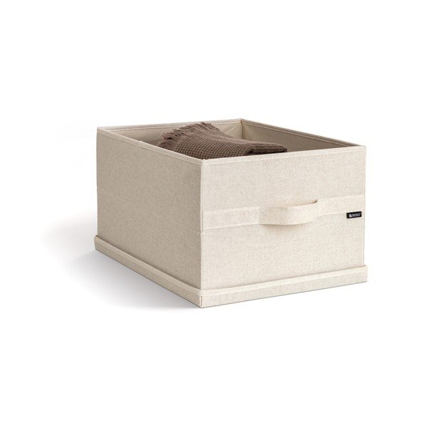Cutie de depozitare bej din material textil cu capac 36x46x25 cm Soft Storage Large – Bigso-image-3