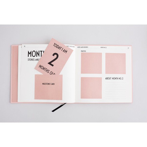 Carte de amintiri pentru copii Design Letters Baby's First Book, roz-image-3