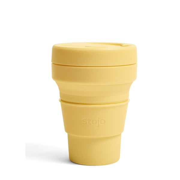 Cană de călătorie pliabilă Stojo Pocket Cup Mimosa, 355 ml, galben