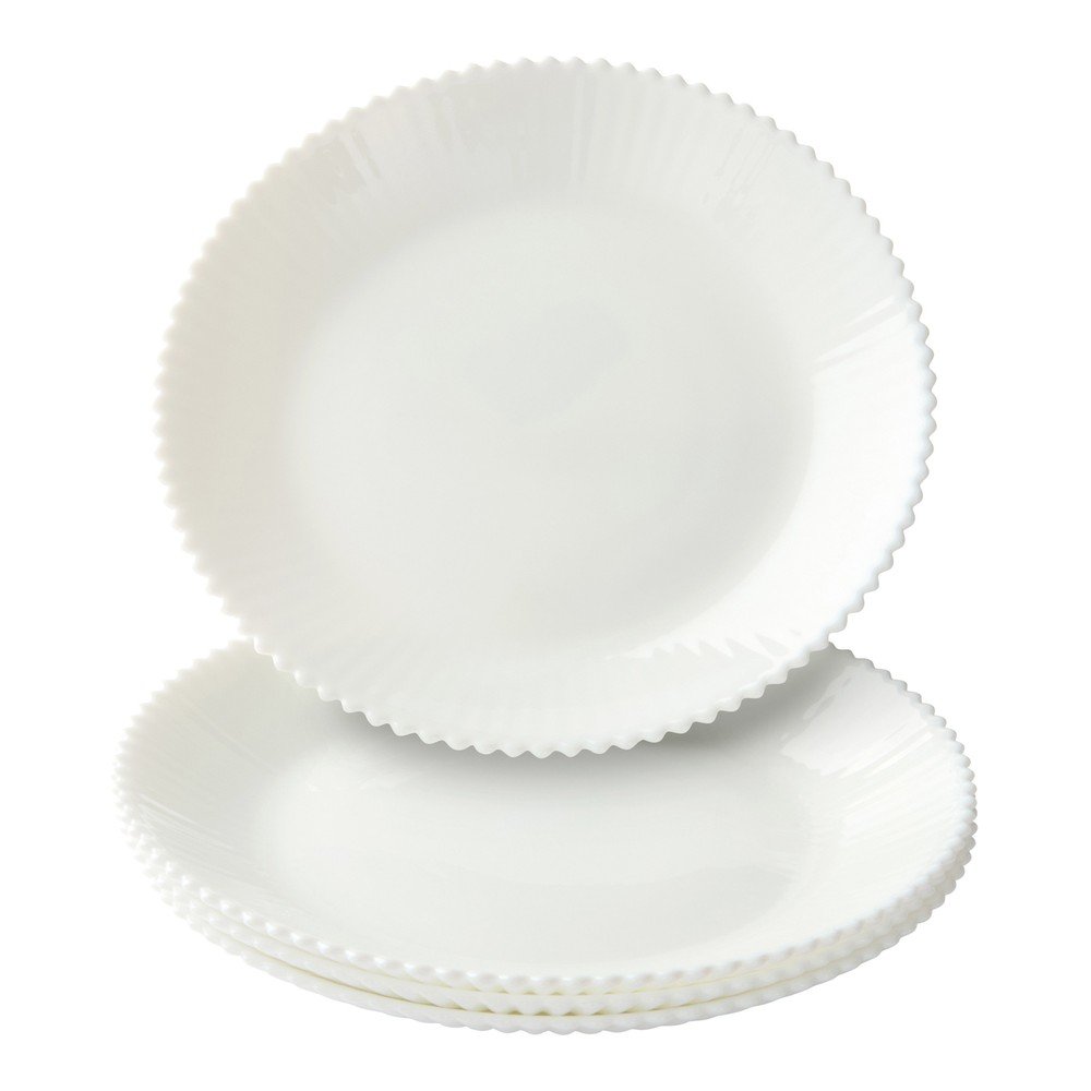 Farfurii albe 4 buc. din sticlă ø 25 cm Alessia – Jotex