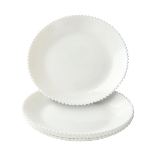 Farfurii albe 4 buc. din sticlă ø 25 cm Alessia – Jotex