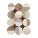 Covor grej țesut manual din lână 160x230 cm Mia Ellipse – Flair Rugs