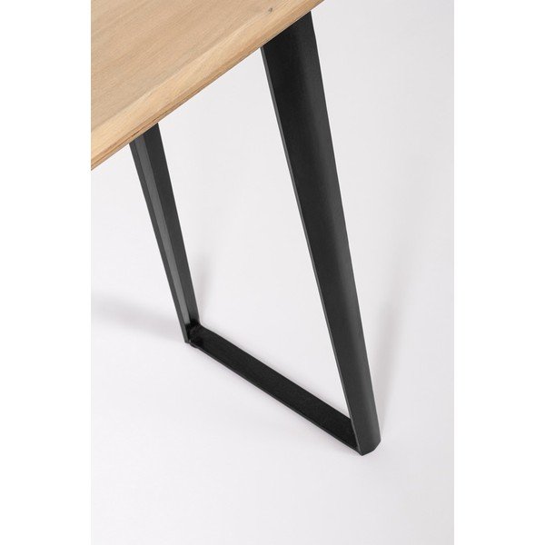 Masă consolă neagră/în culoare naturală deschisă cu blat din lemn de mango 40x130 cm Nashik – Bizzotto-image-3