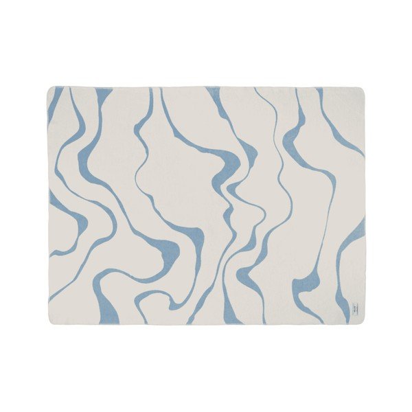 Pătură albastră/crem 150x200 cm Felu – noo.ma-image-3