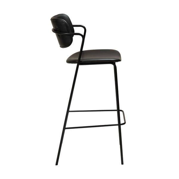 Scaun de bar din piele artificială DAN-FORM Denmark Zed, înălțime 107 cm, negru-image-3