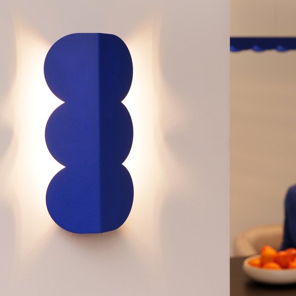 Aplică de perete albastru-închis din aluminiu BISCUIT – Thoro-image-2