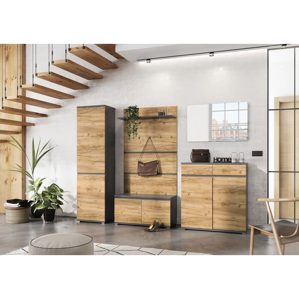 Dulap cu aspect de lemn de stejar 54x200 cm Lissabon - Germania-image-4