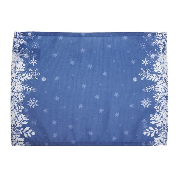 Set 2 suporturi farfurie cu model de Crăciun Mike & Co. NEW YORK Honey Snowflakes, 33 x 45 cm, albastru