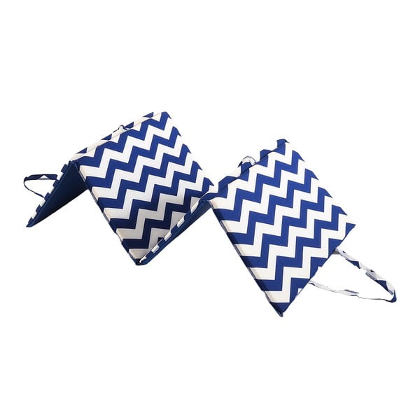 Pernă pentru scaun de grădină albă/albastră pentru șezlong 49x137 cm   Zig Zag – B.E.S.