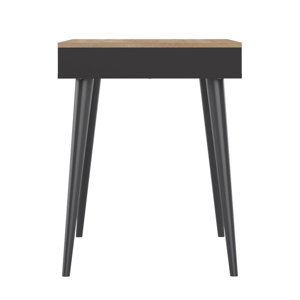 Birou negru cu blat cu aspect de stejar 134x59 cm - TemaHome -image-2