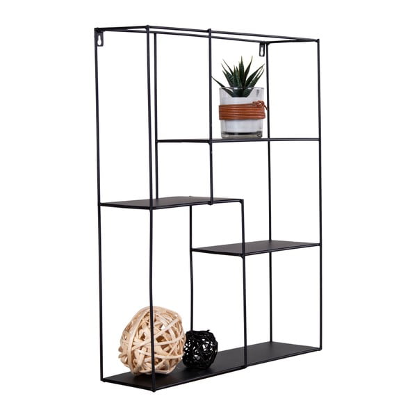 Etajeră neagră metalică de perete Mons - House Nordic-image-3