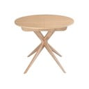 Masă de dining rotundă extensibilă din lemn de frasin cu blat suplimentar ø 90 cm Jubi – Ragaba