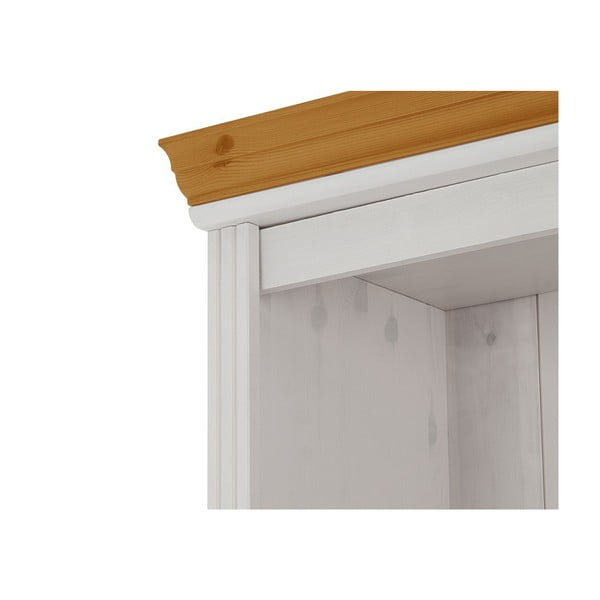 Vitrină albă din lemn de pin 74x223 cm Anita – Støraa-image-1