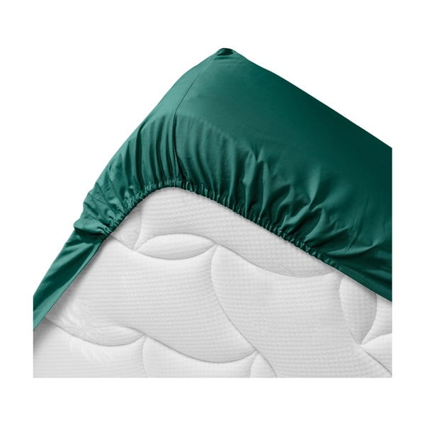 Cearceaf verde din bumbac organic cu elastic 180x200 cm Biolina – douceur d'intérieur-image-3