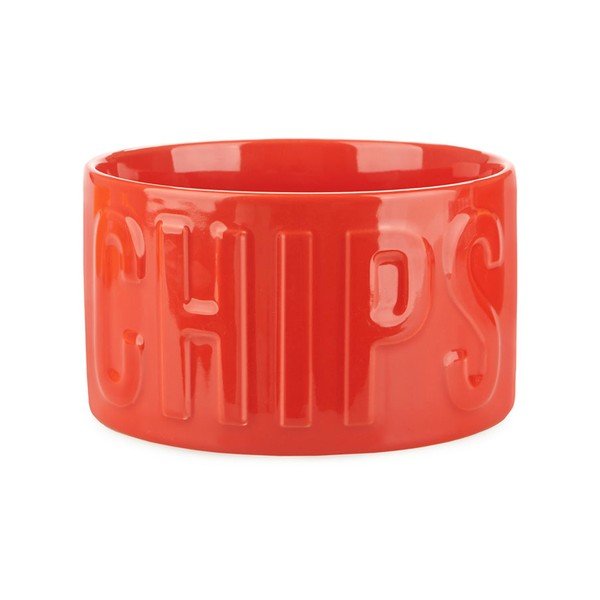 Bol mic roșu pentru servire din ceramică 1 l Chips – Balvi