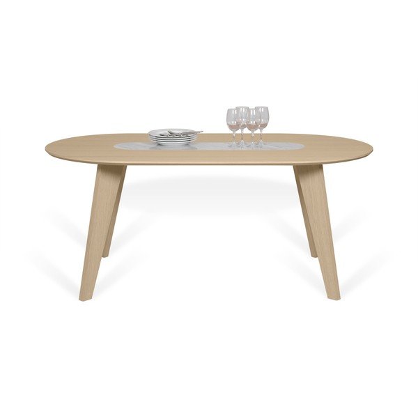 Masă dining cu blat cu aspect de lemn de stejar 180x100 cm Lago TemaHome-image-4