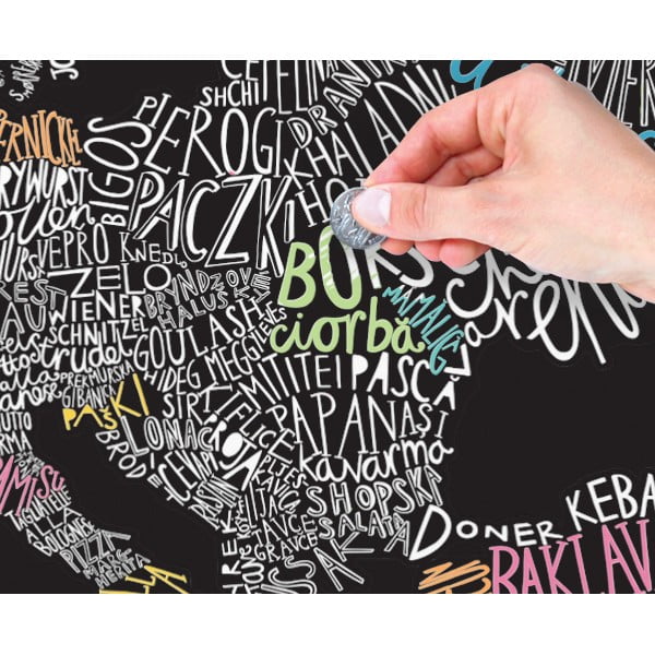 Gourmet hartă răzuibila Europa Luckies of London-image-1