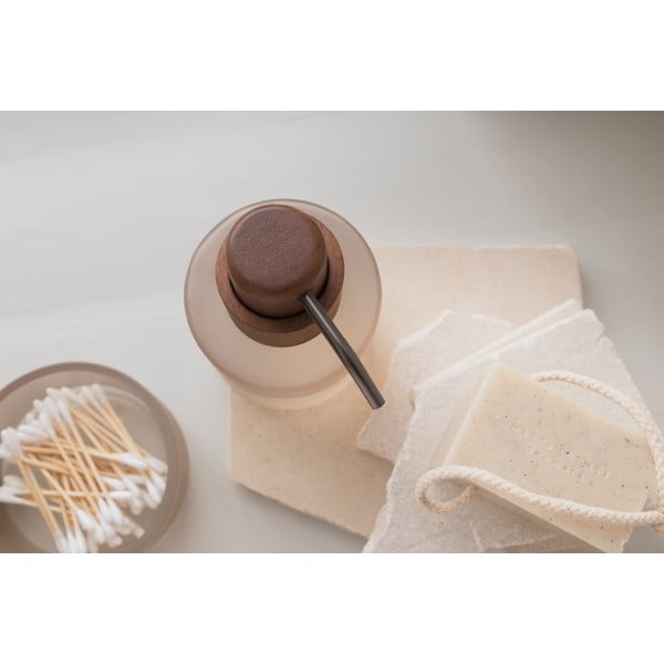 Dozator de săpun lichid bej din sticlă 310 ml Modest – Mette Ditmer Denmark-image-1